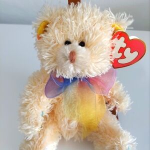 TY Attic Treasure Beanie Baby Bear Carmella - Color Me Happy